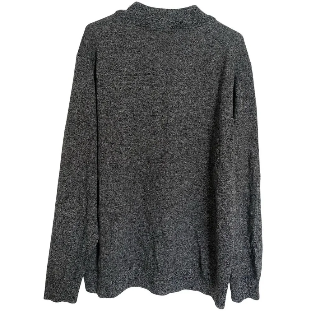 Fairlane 100% Merino Wool Sweater‎ Men's Size XXL Gray Quarter Zip Comfy Soft